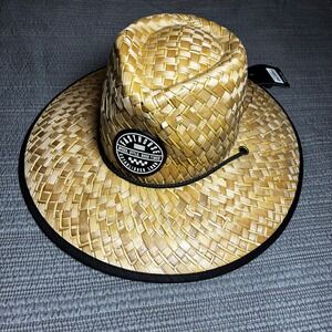Fasthouse Speed Style Good Times Straw Lifeguard Sun Hat Checkered Brim New Tags